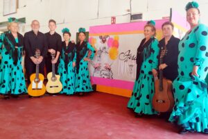 Actuación del Coro Rociero Amanecer de Sevilla en la caseta municipal de la Feria de Dos Hermanas 2023